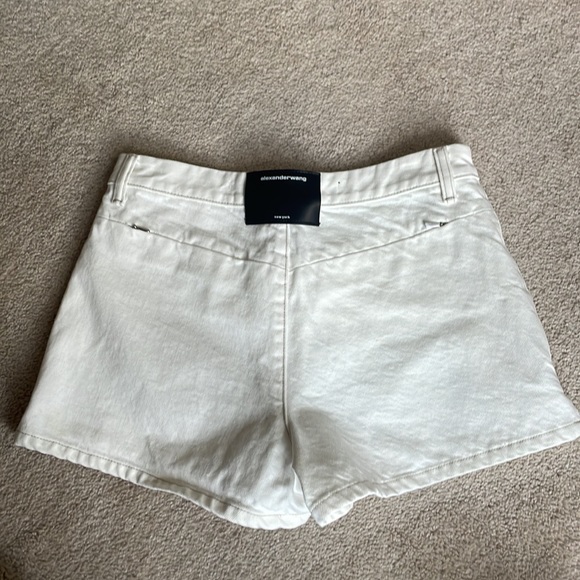 NWOT Alexander Wang High Rise Invisible Zip Short in Denim - Picture 2 of 5
